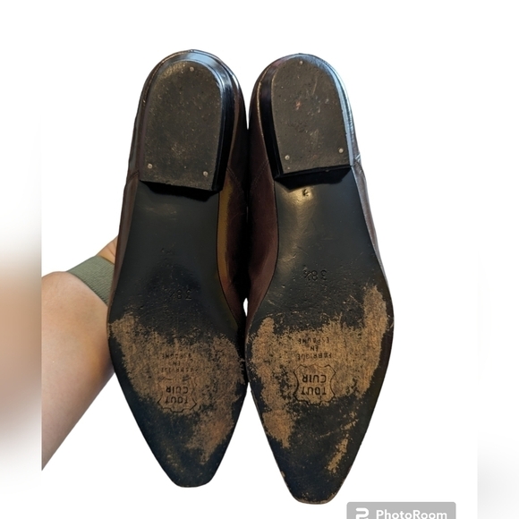 Lanvin vintage patent leather brown oxfords sz EU 38.5 - Picture 8 of 8